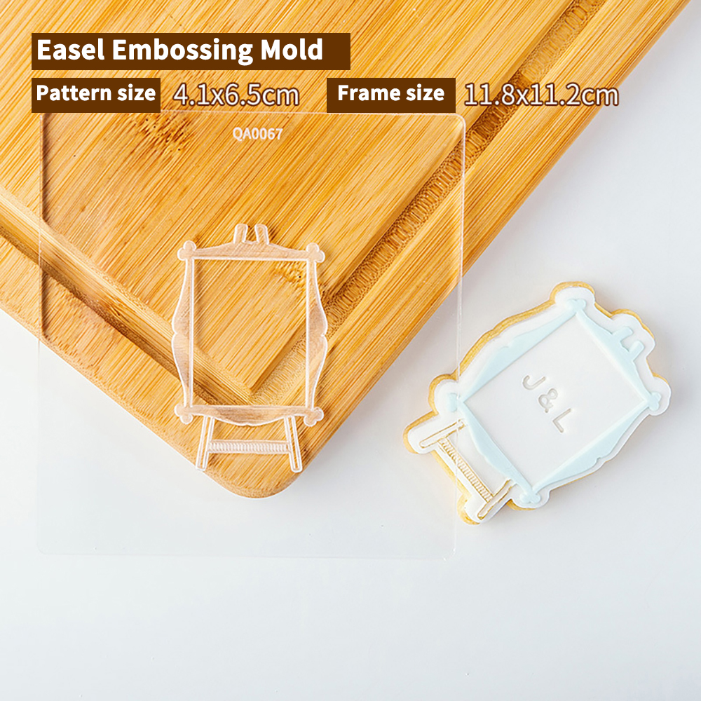 Cortadores de émbolo de galletas de cumpleaños para novio de boda, molde de pastel de Fondant, herramientas de decoración de pasteles de Sugarcraft, sello de galletas: Rosa