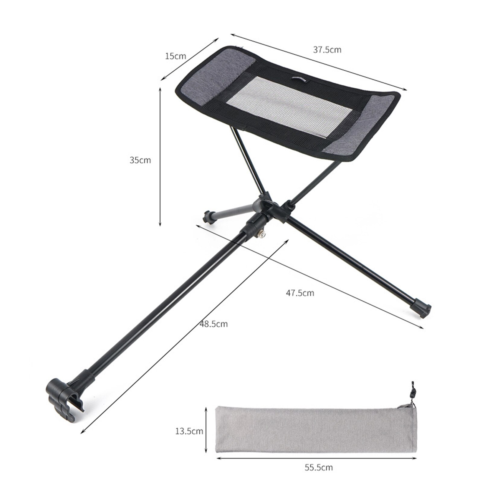 Reposapiés plegable portátil para exteriores, taburete extensible de pierna, accesorio para silla de salón