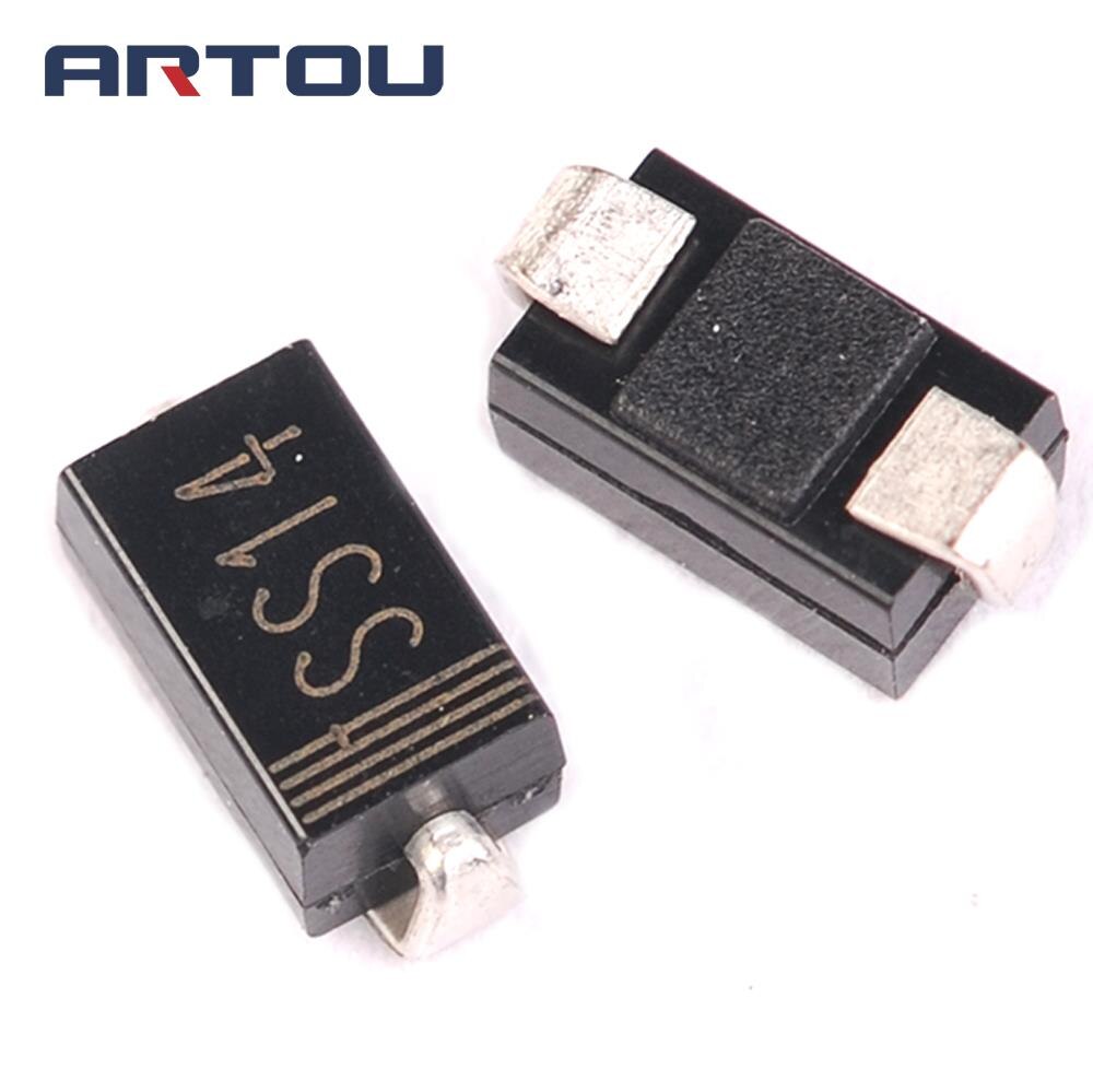 20 stk smd schottky-diode 1a/40v 1 n 5819 in5819 ss14 sma