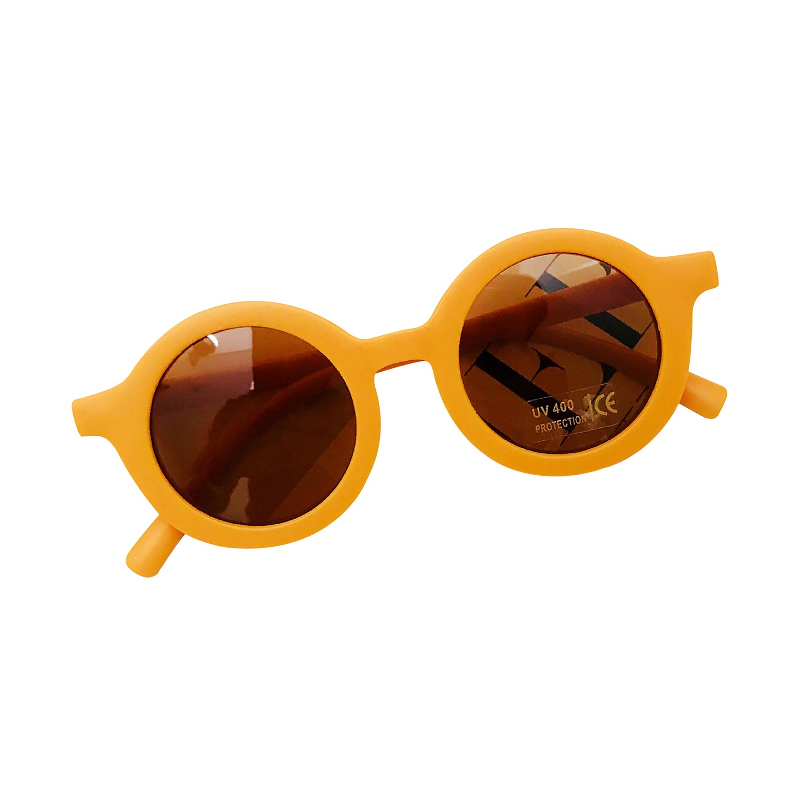 Gafas de sol redondas para niños y niñas, anteojos de sol adorables para bebés, con aspecto al aire libre,: YELLOW
