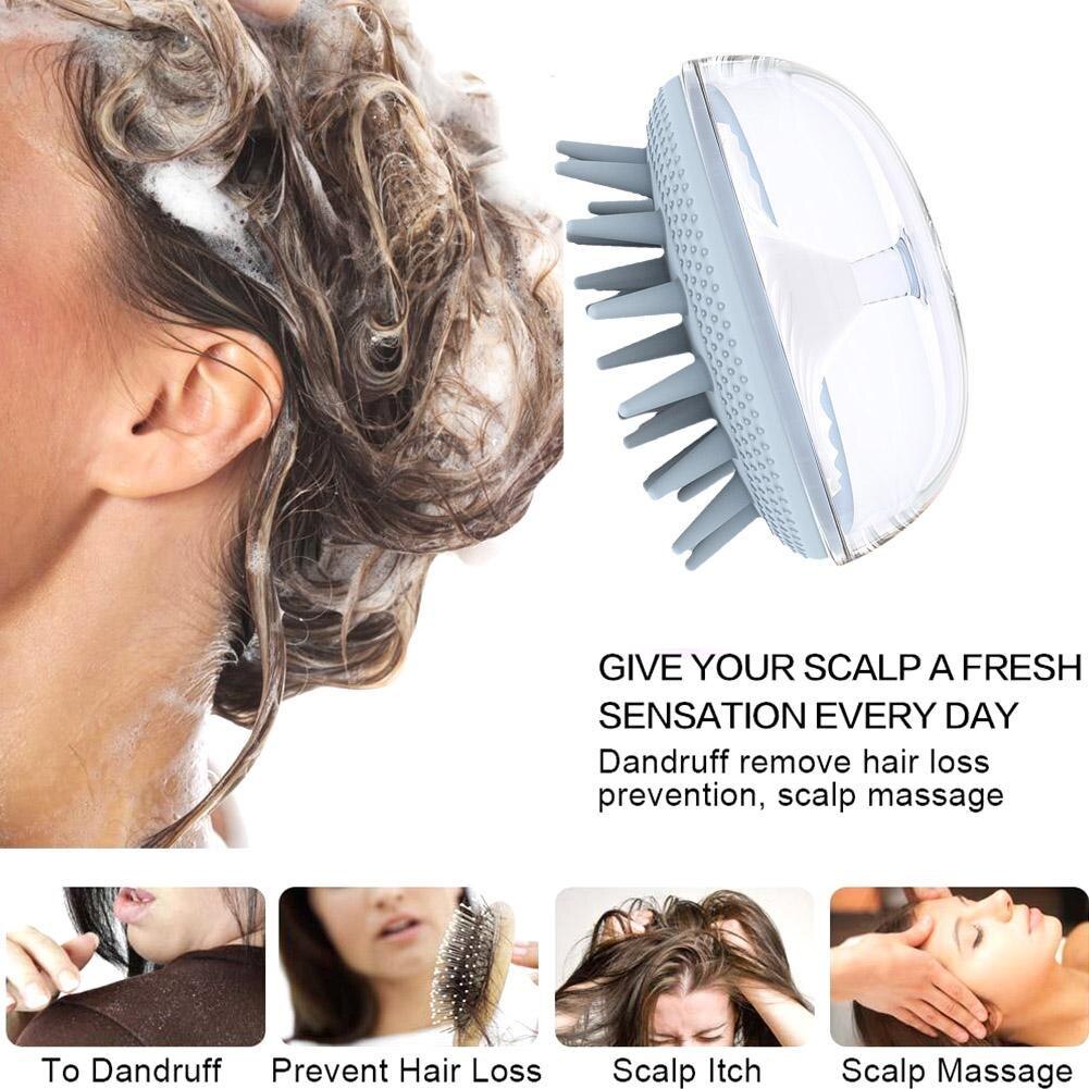 Silicone Head Body Scalp Massage Brush Silicone Shampoo Brush Hair Washing Comb Shower Brush Bath SPA Scalp Massager