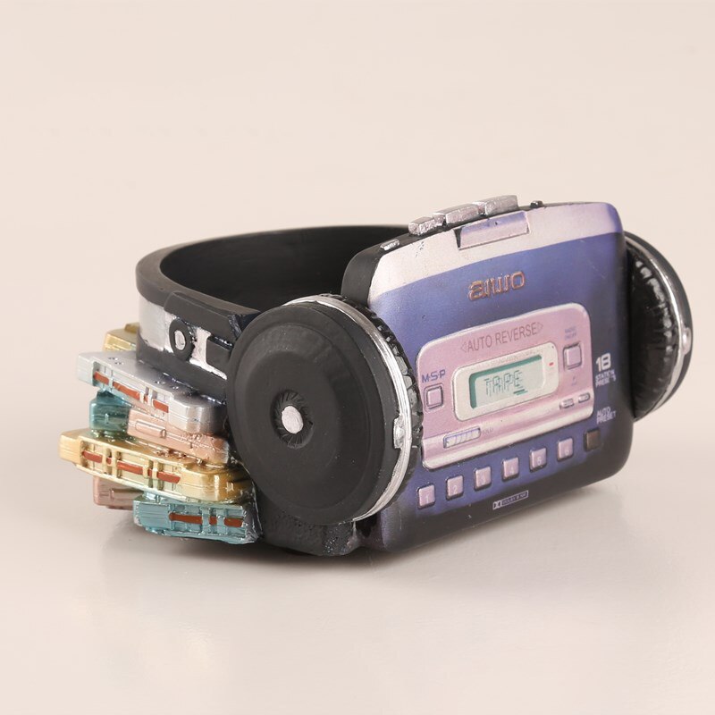 Retro radio tv-inspelare dator walkman form ornament saftiga blomkrukor för hem balkong dekoration: Stil  h 13 x 13 x 7.5cm