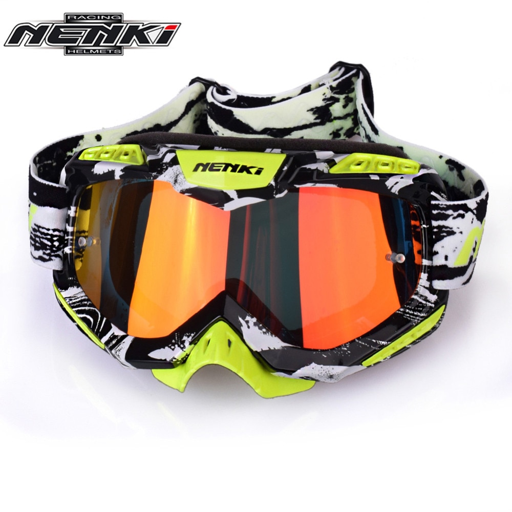 NENKI Motocross Goggles Cross Country Ski Snowboard ATV Masker Oculos Gafas Motocross Motorhelm 1016-1 MX Goggles Bril