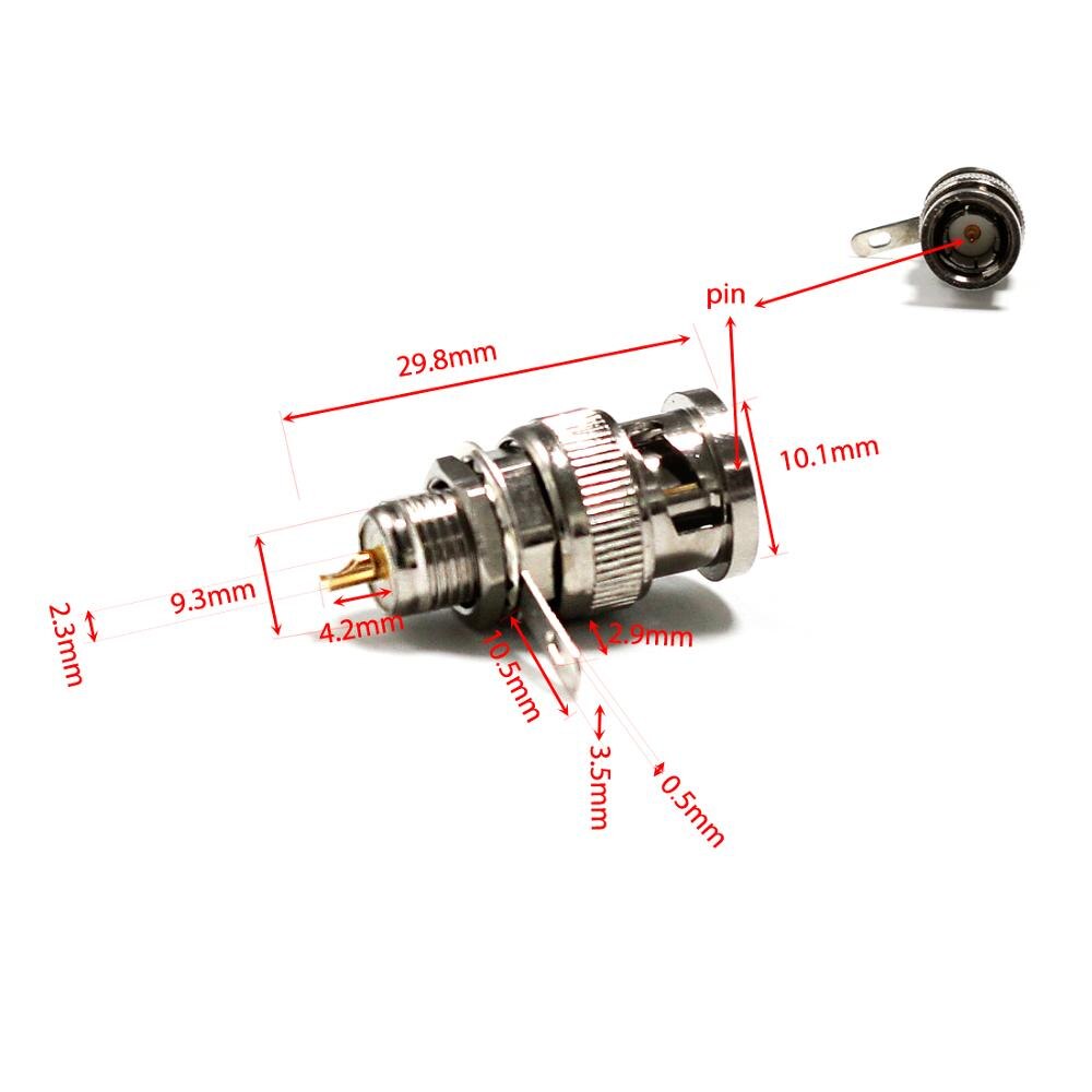 1 STÜCK Neue BNC RF koax Anschluss Stecker gerade mit murmeln lötkelch vernickelt großhandelspreis