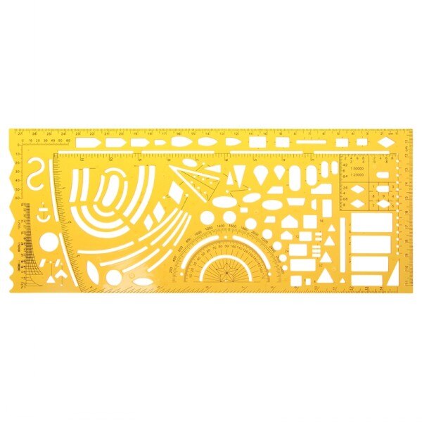 K Resin Flow Chart Symbol Drafting Template Ruler Stencil Measuring Tool Student: 2