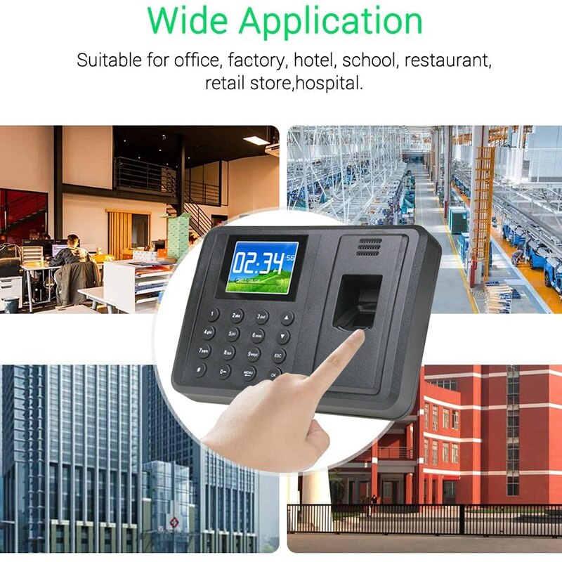 Fingerprint Time Attendance Machine ligent Biometric Fingerprint Clock Recorder Employee Recording Device