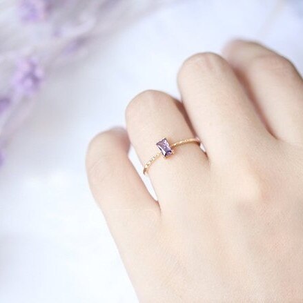 2019 chique novo longo zircão anel de noivado das senhoras anel de casamento jóias da forma feminina