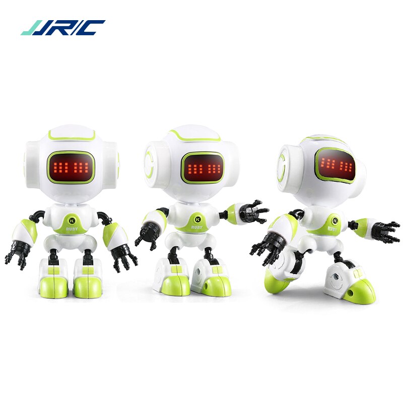 JJRC R9 Green RUBY Touch Control Robot Toy DIY Gesture Mini Smart Voiced Alloy RC Robot For Children Kids Birthday