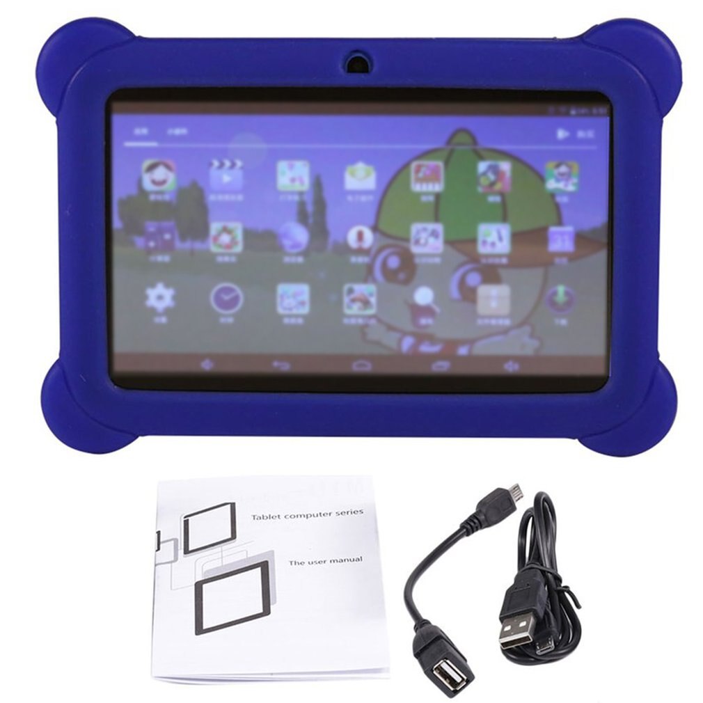 7 Inch Student Kinderen Leren Tablet Kinderen Tablet Computer Educatief Machine Wifi Tablet: 512M  8G blue