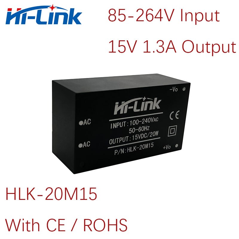 Hola-Link 220V/110V a 5V/9V/12V/15V 20W paso transformador de potencia AC DC convertidor: 20M15