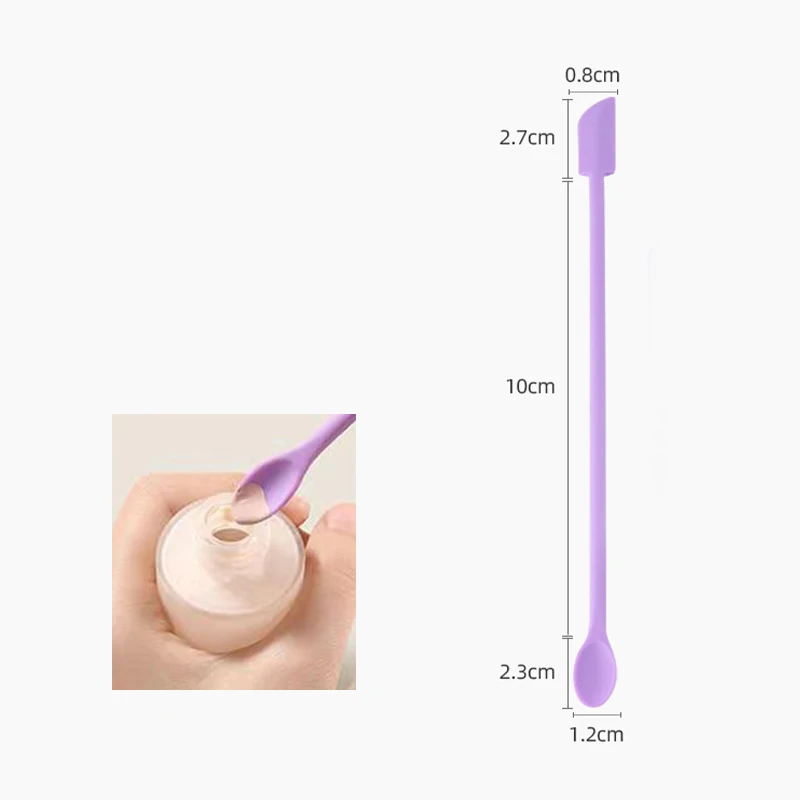 Cepillo para mascarilla Facial de silicona de doble cabezal, cepillos de limpieza para masaje Facial, raspador de película de barro DIY, herramienta de cuidado Facial,: YELLOW