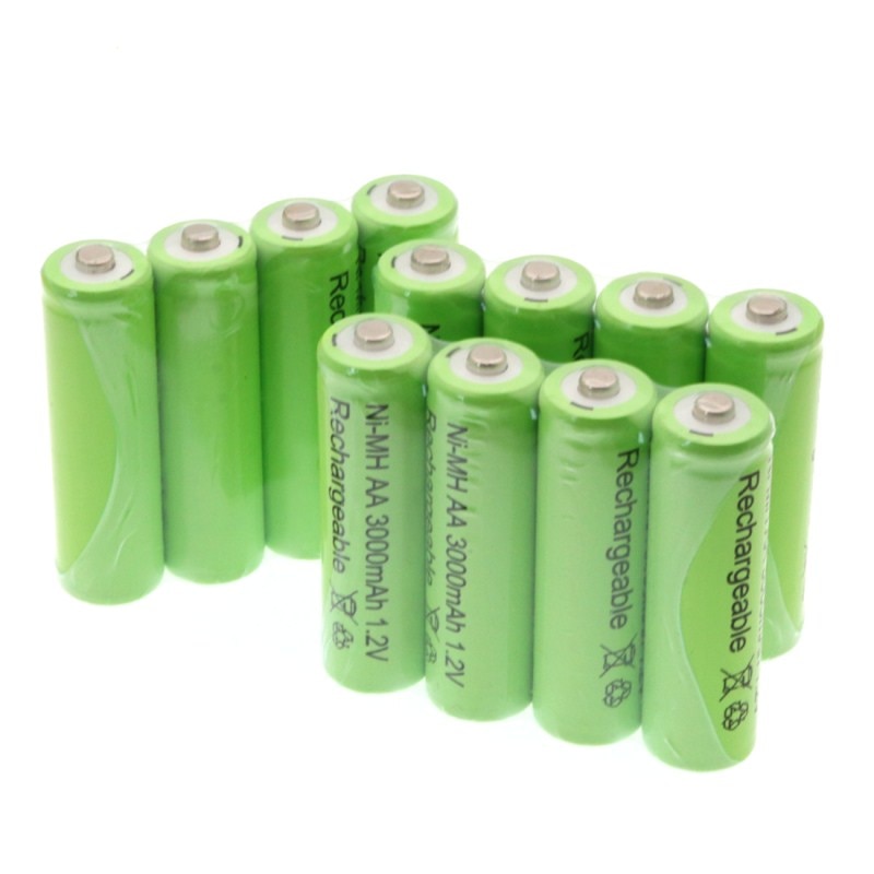 4 ~ 20 st 3000 mah  aa 1.2v batteri ni-mh uppladdningsbart batteri för leksakskamera mikrofon