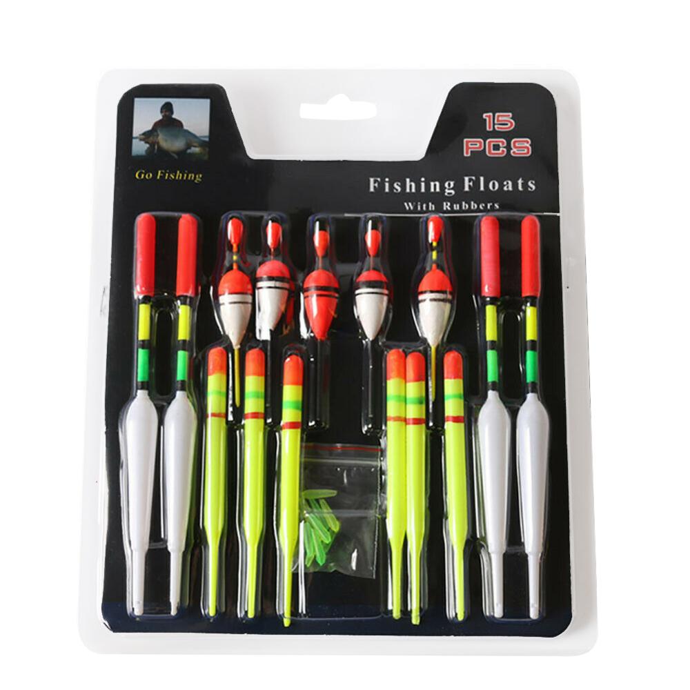 15 Pcs/Card Float Fishing Gear Fishing Supplies Fishing Float Suitable For All Kinds Of Fishing Bobbers Rod Long Float Slips: Default Title