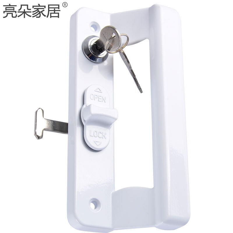 sliding door handle lock zinc alloy steel with key for aluminum alloy door