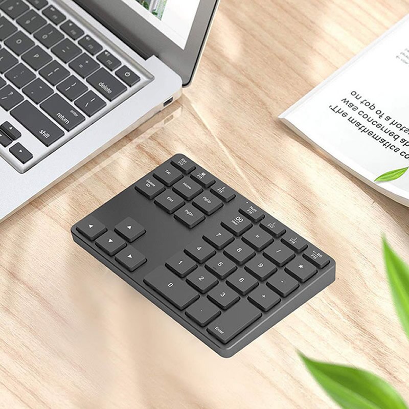 Teclado numérico inalámbrico con Bluetooth 5,0, teclado Digital de 35 teclas para cajero de cuentas, Windows, IOS, Mac OS, Android, PC, tableta y portátil