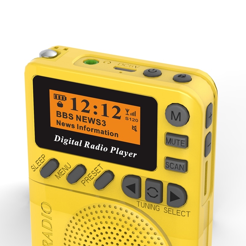 Pocket Mini Dab Digital Radio Fm Digital Demodulator Portable Mp3 Player With Lcd Display