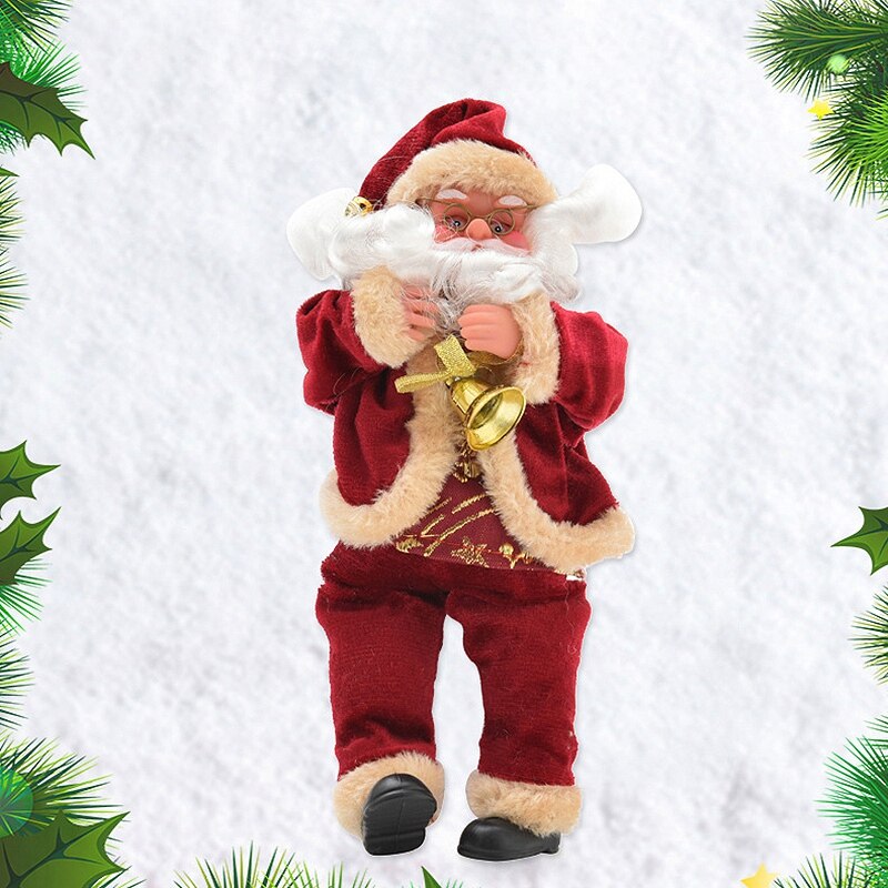 Goods Sitting Santa Claus Doll Home Furnishing Christmas Flannel Toys Xmas Table Decor Decorations