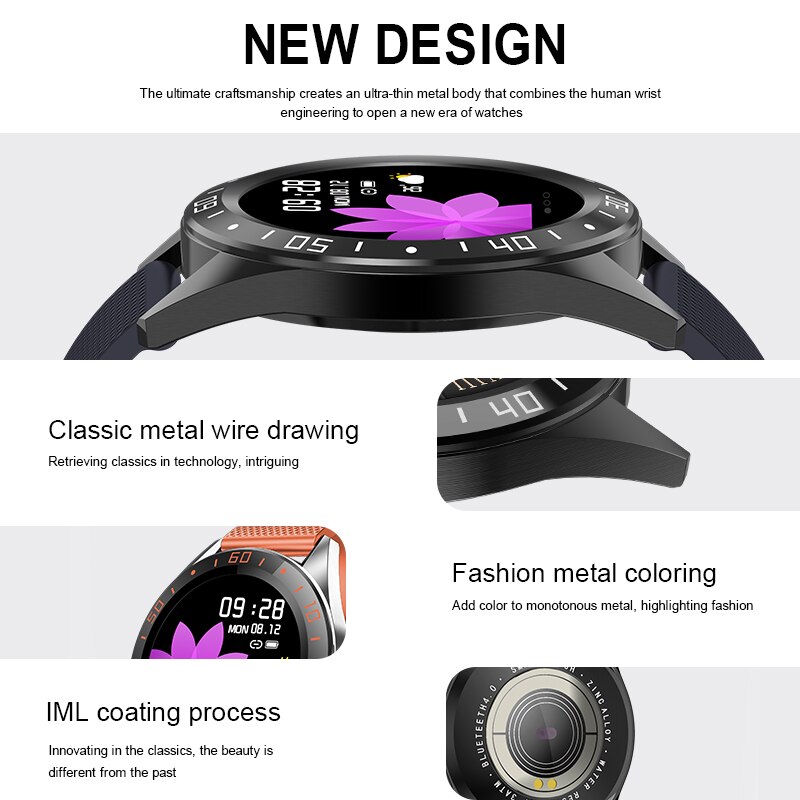 SmartWatch GT105 Wasserdichte Uhren Herz Bewertung Monitor Blutdruck Clever Uhr Männer Frauen Fitness Tracker Für IOS Android