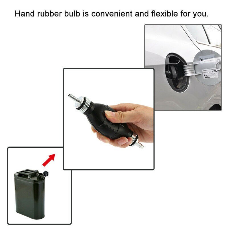 Car Rubber Bulb Hand Pump Fuel Diesel Petrol Gas Primer Priming With Hoses 8mm Auto Replacement Parts