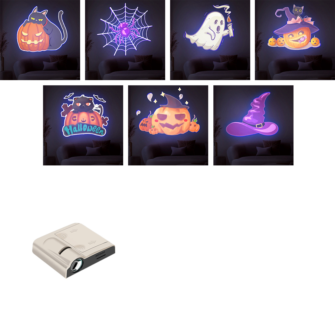Planeettaprojektiolamppu 16 filmiarkilla valokuva maa aurinko galaksi led-valo halloween-projektori uutuus tunnelma valojuhlat: Vaaleanvihreä
