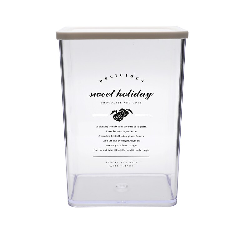 Kitchen Food Grade Plastic Storage Container Transparent Refrigerator Fresh-Keeping Box Sealing Food Preservation Cans: e