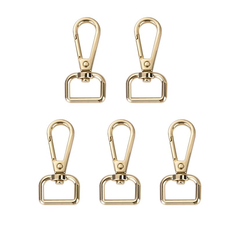 5 uds cierres giratorios aleación Metal cordón ganchos a presión Clip gancho para llavero bolsa llaveros fabricación de joyería artesanía accesorios de costura: 3 # / Latón envejecido