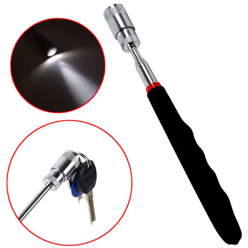 Magnetic Retractable Picker With Led Light Telescopic Magnet Suction Rod Pick-Up Tool
