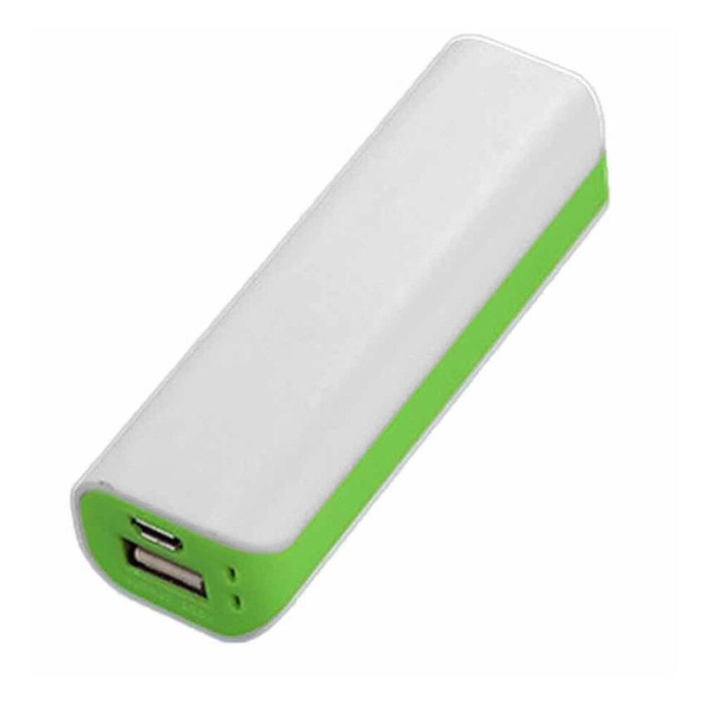 Verde power bank escudo livre de soldagem portas usb power bank pcb caso carregador kits diy alimentado por 2600mah 18650 bateria