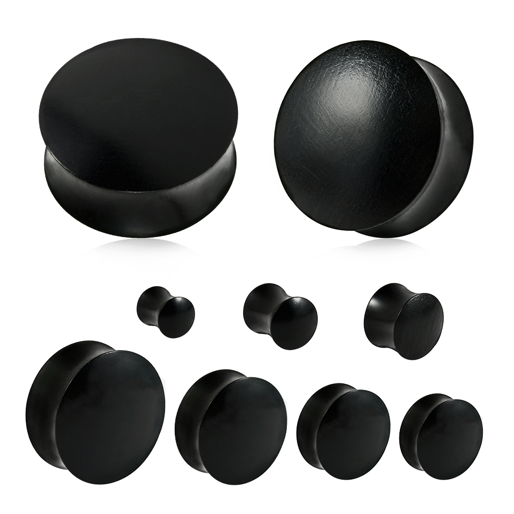 1 COPPIA Orecchio in legno Doppio svasato Tappi tunnel per l'orecchio Spina Espansore per carne Calibro Barelle Orecchini Uomo Gioielli penetranti per il corpo 8mm-25mm: Colore rosa / Oro-colore