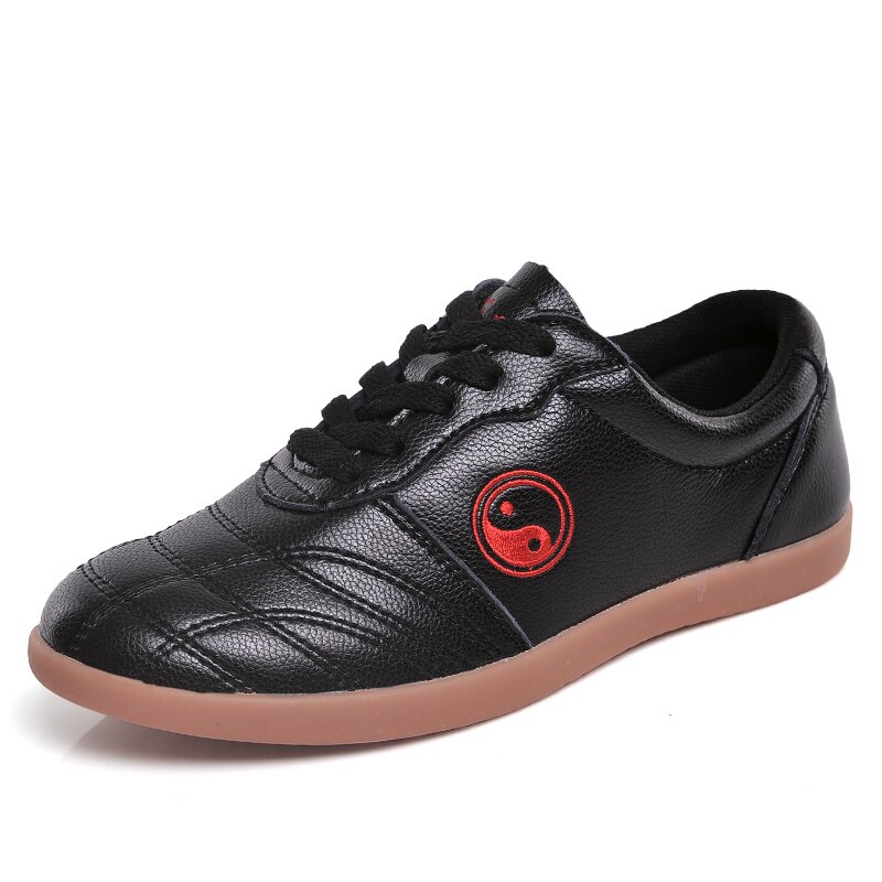 Sommer Herbst Kampfkunst Kung Fu Schuhe Tai Chi Taolu Leder Turnschuhe Wushu Atmungsaktive Turnschuhe Gummi Sohlen für Männer Frauen