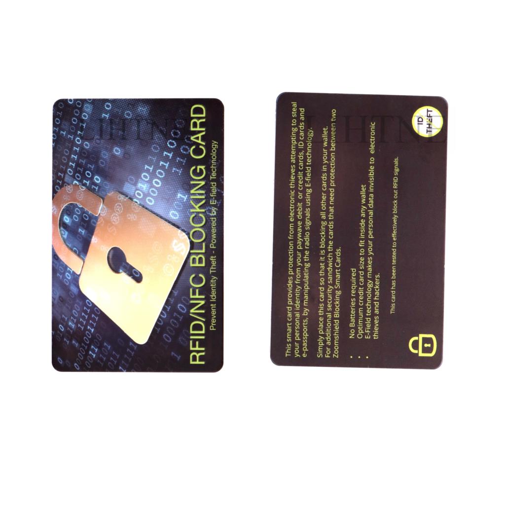 style Anti Theft Credit Card Shield Rfid Protector Shield PVC Card Prevent Unauthorized Scanning Not Card Sleeve