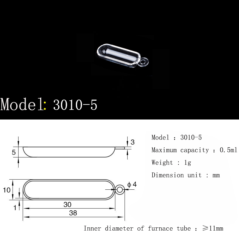 Quartz boat high purity high temperature resistant ship tube furnace quartz crucible cleaning boat sulfur meter semicircle corro