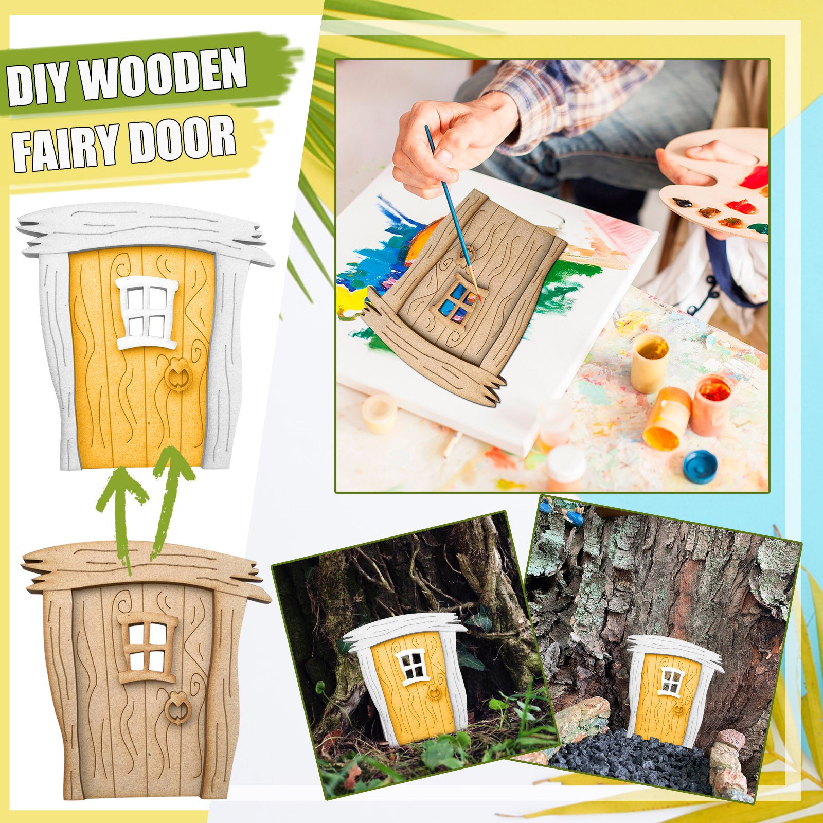 25 # Miniatuur Fairy Gnome Thuis Venster Deur Hars Sculptuur Beeldjes Fairy Garden Grillige Boom Sculptuur Diy Decor Voor Yard