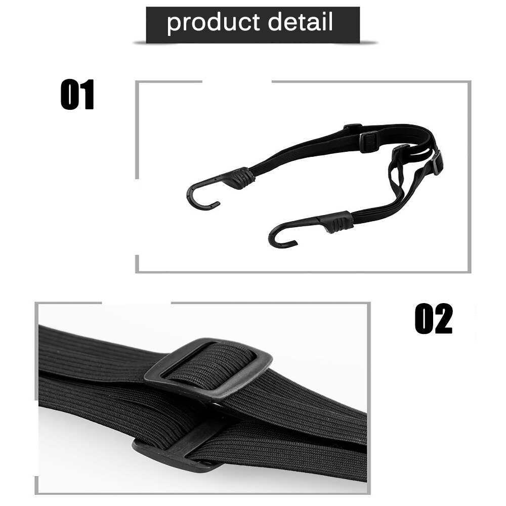 2 Hooks Helmet Fuel Tank Luggage Elastic Rope Moto... – Grandado