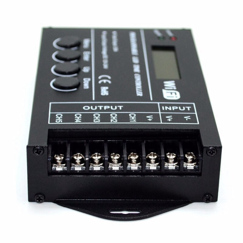 TC421 LED Time WIFI Controller Programmable DC12-24V 5 Channel 20A Common Anode for LED Lights