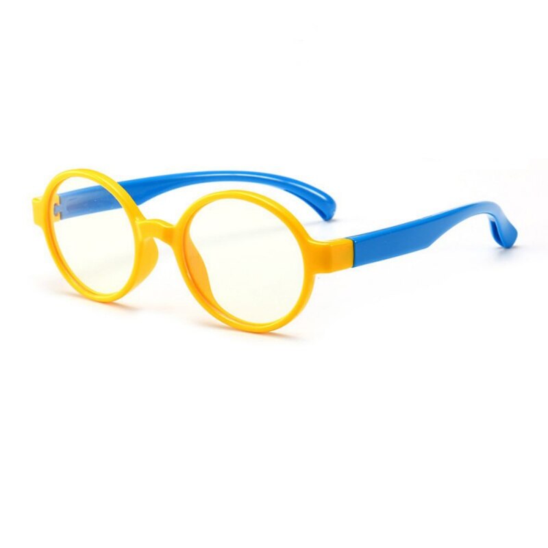 Anti-blue Light Goggles Eyewear Frame Children Optical Glasses Flexible One-piece Safe Eyeglasses Plain Mirror Silicone
