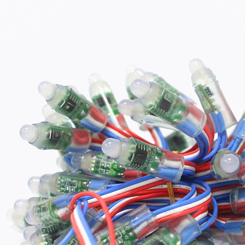 50 lysdioder  ws2811 fullfärg pixel led modul 5v ip68 vattentät digital led pixel ljus  + 3/14/17/24 tangenter rf fjärrkontroll för usb