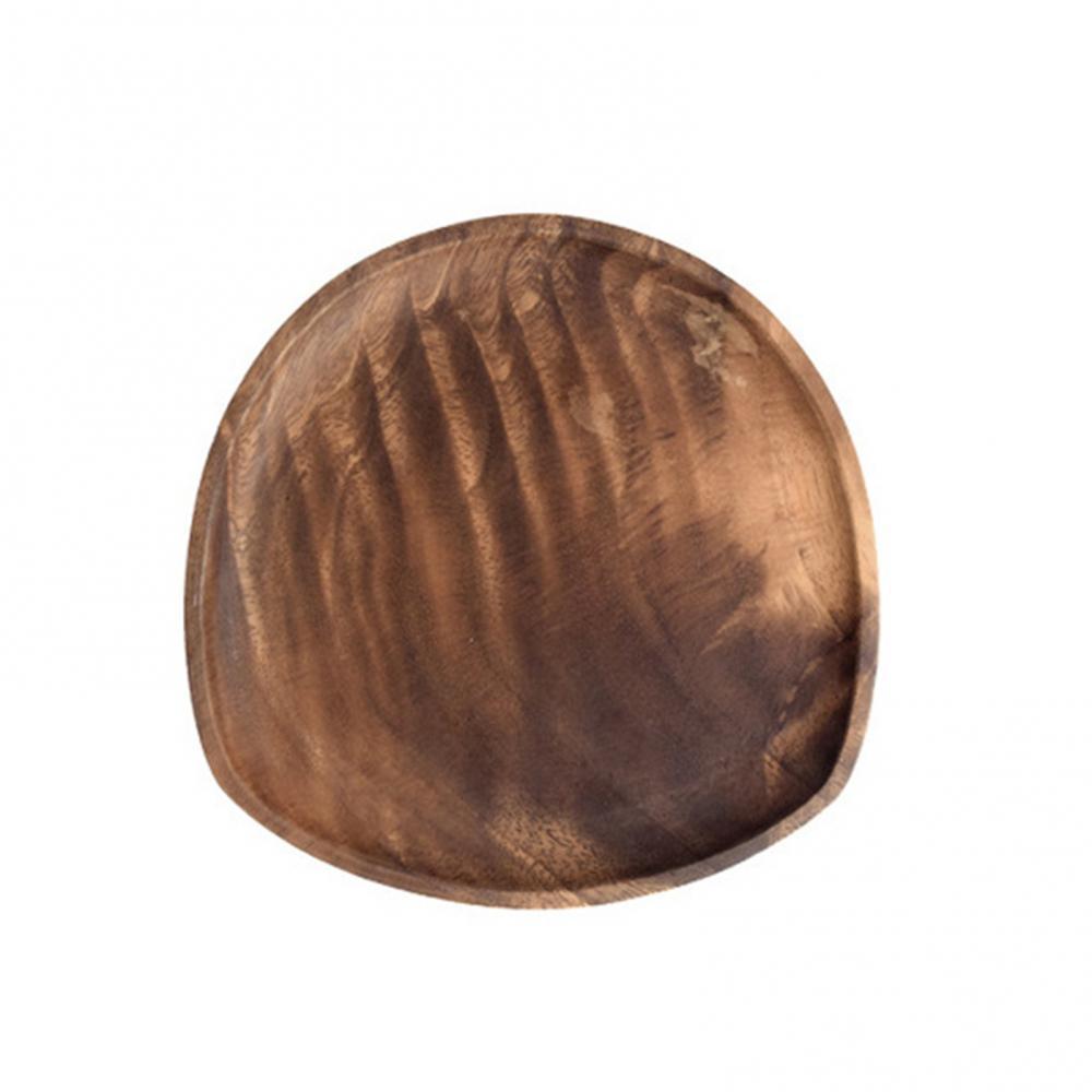 Wood Irregular Rectangle Tray Oval Walnu Wooden Round Pastry Serving Plate Food Dish Dried Fruit Storage Dessert Tableware Suppl: 2
