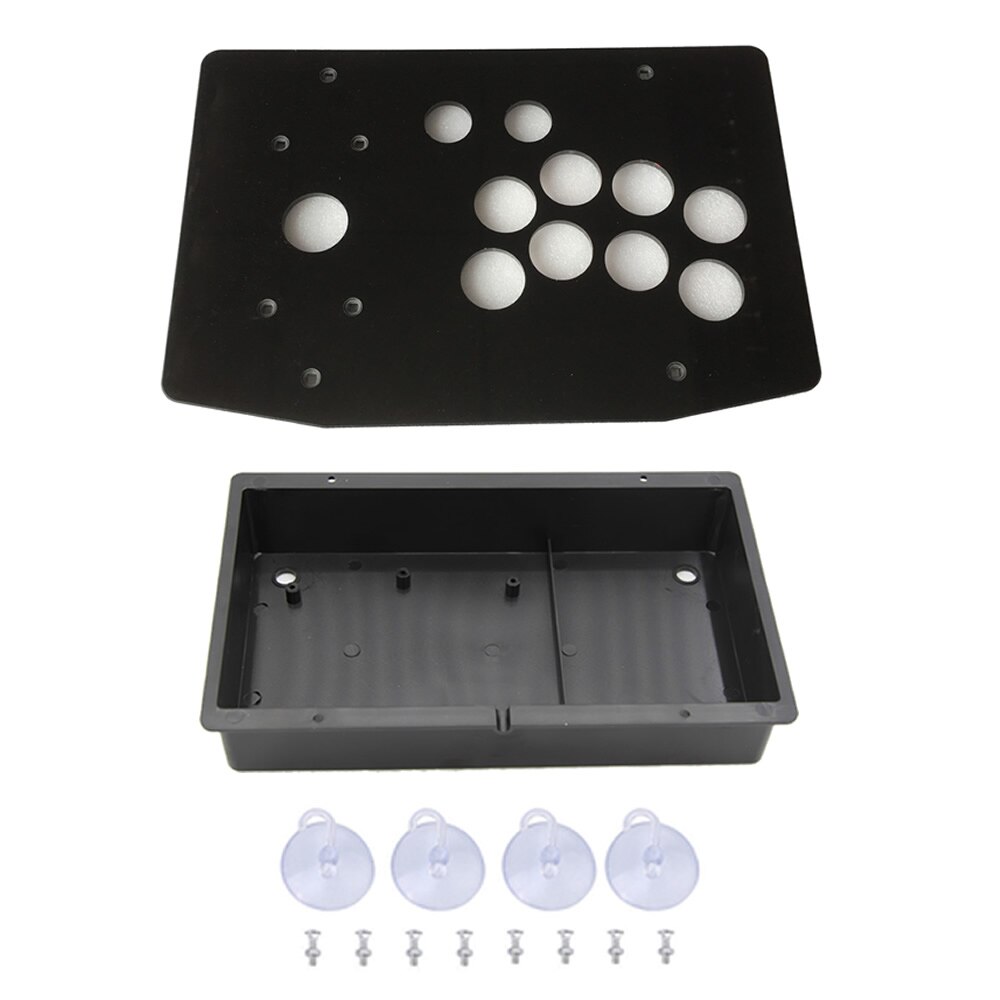 RAC-K500F Acryl Panel Platte Case 24/30Mm Knop Gat Diy Arcade Joystick Kits: 24 and 30MM 10 hole