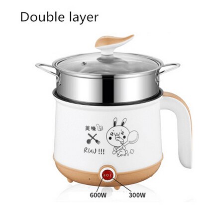 Electric Mini Rice Cooker 1.8L Non-stick Cooking Machine Single/Double Layer Available Pot Multi Electric Rice Cooker: T6 / EU