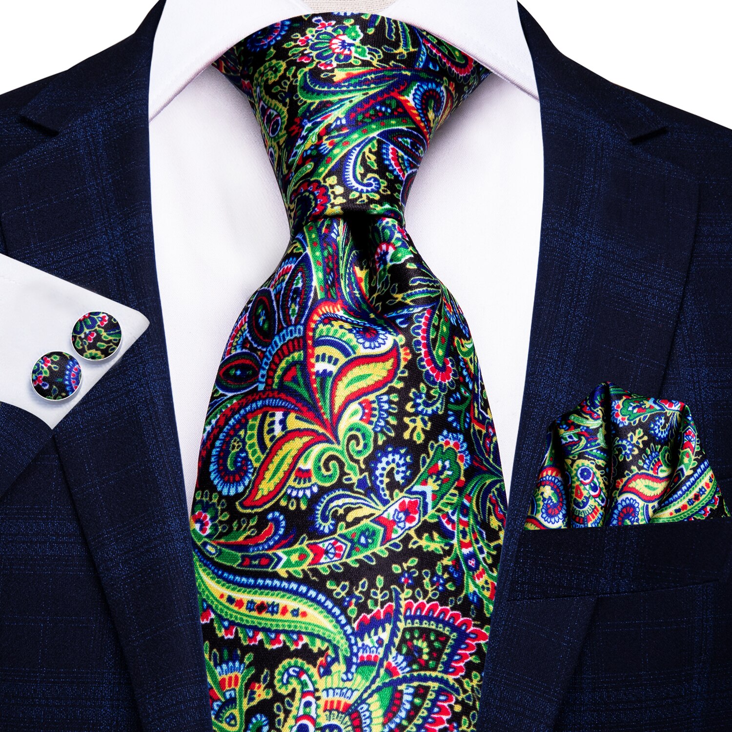 Hallo-Krawatte Grün Neue -Geschäft Paisley 100% Seide herren Krawatte Krawatte 8,5 cm Krawatten für Männer Formale luxus Hochzeit Gravata: SN-1227