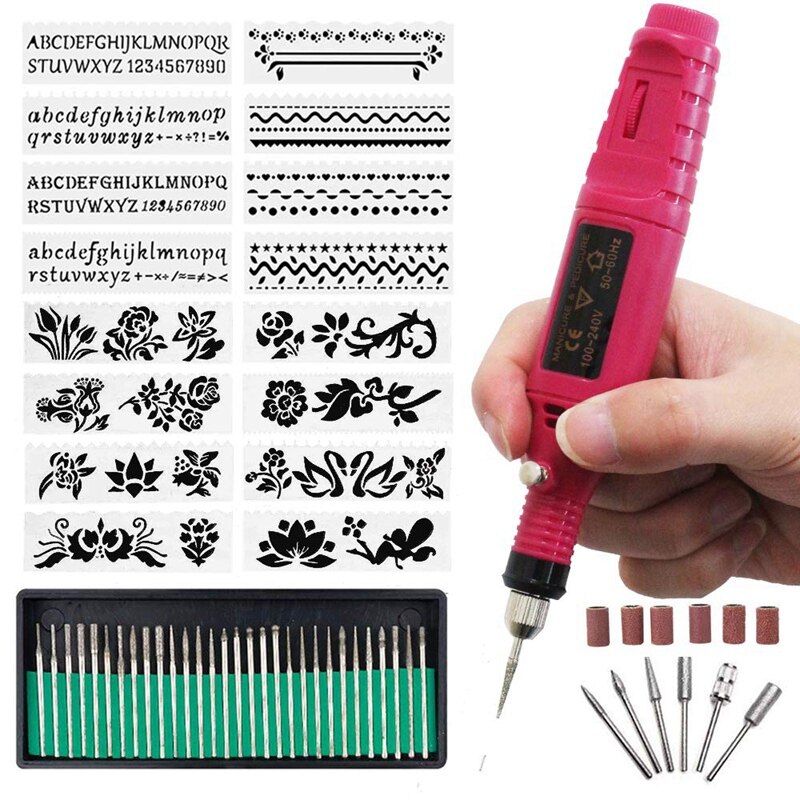 Mini Diy Graveren Tool Kit Miniatuur Graveren Pen Mini Diy Vibro Graveren Tool Kit Voor Metaal Keramische Plastic Hout jewel: Default Title