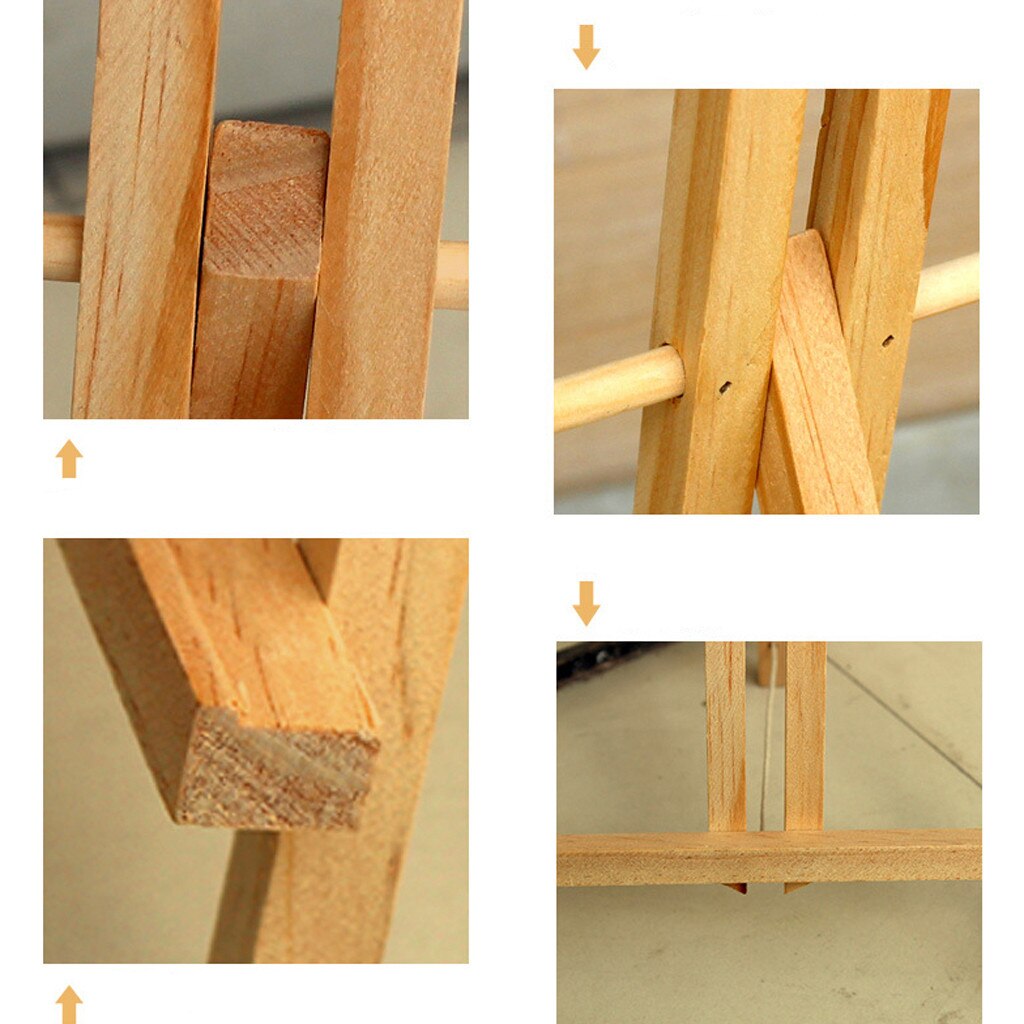 Wooden Mini Artist Easel Natural Wood Display Easel Oil Painting Frame Shelf Artist Tripod Tabletop Holder Stand S M L