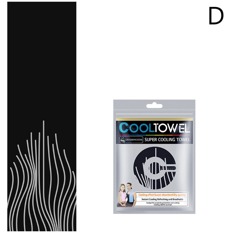 Serviette de refroidissement sport serviette en microfibre à séchage rapide absorber la sueur pour le cyclisme: D