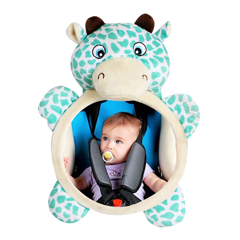 Support tête de voiture avec Animal de dessin animé mignon, miroir d'observation de sécurité pour bébé, vue arrière pour bébé, miroir de sécurité avec Clip