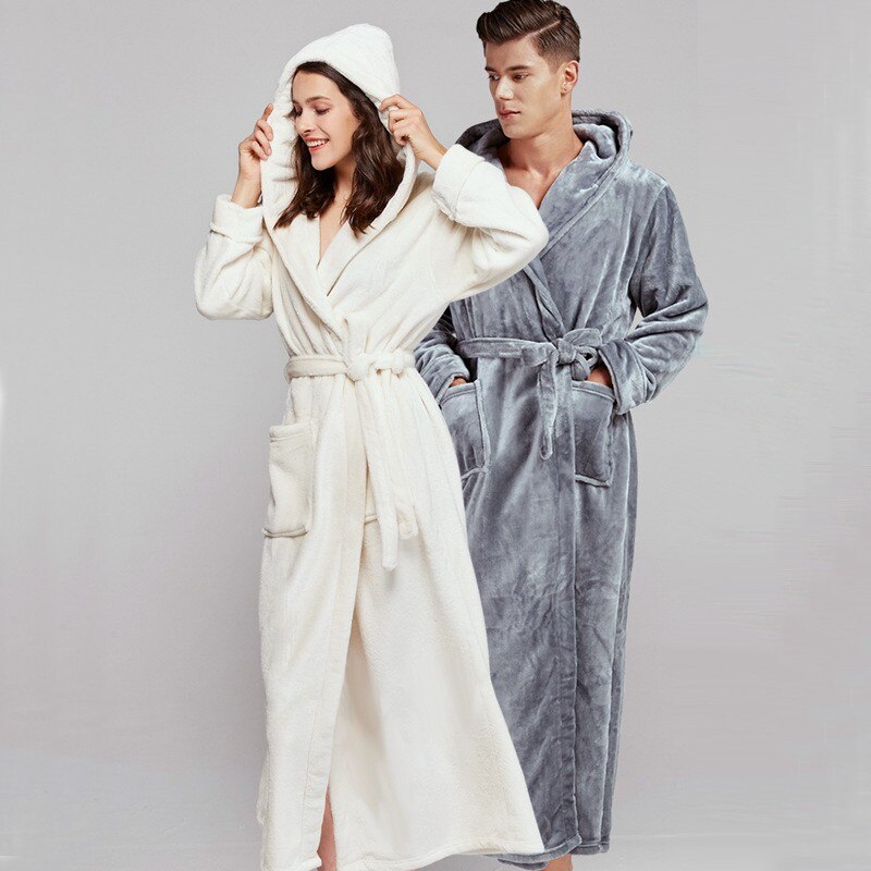 Revers Nighwear Herfst Winter Gewaad Voor Vrouwen Nachtkleding Warme Zachte Badjas Lange Mouw Nachtjapon Thicken Kimono Kamerjas