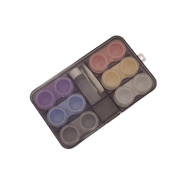 6 Paar Contact Lens Box Transparante Multi-Paar Contact Lens Storage Box, multi-Linked Contact Lens Bescherming Doos