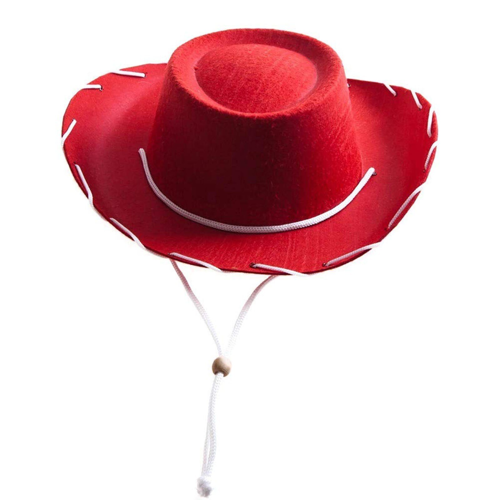 Children's Red Cowboy Hat for Prop Dress-up Party Decorations 1PC Western Kids Outdoor Wide Brim Beach Travel Cap: B