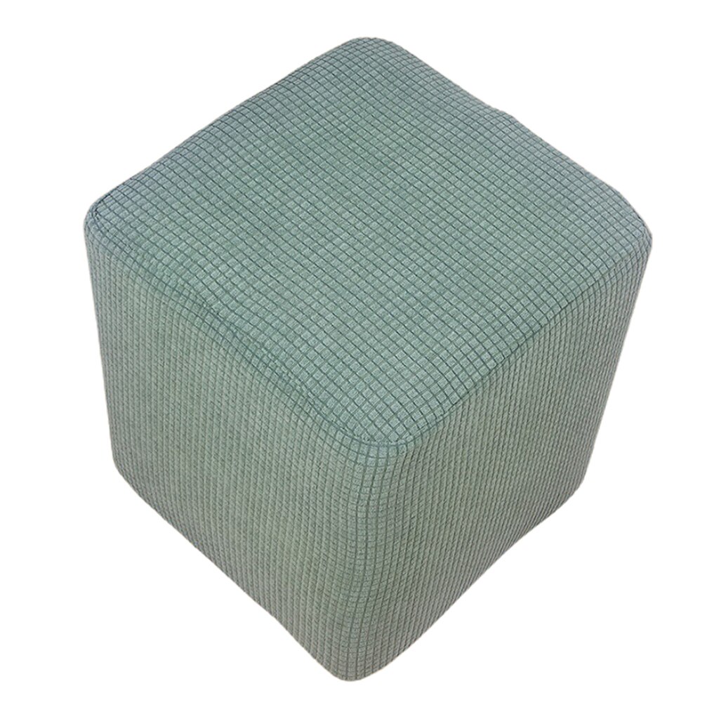 Opbevaring osmannisk slipcover protector overdimensioneret elastisk rektangel fodskammel sofa betræk til fodstøtte skammel møbler: Grøn