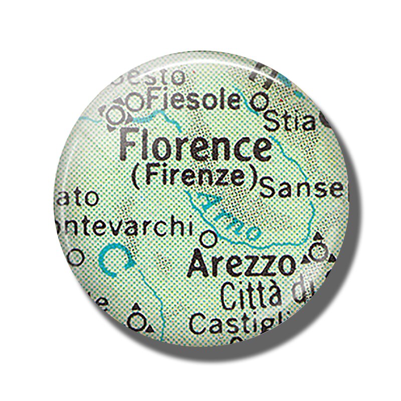 Ohio Melbourne Williamsburg Ecuador Los Angeles Indianapolis Cape Cod Philadelphia Florence Map Souvenir Fridge Magnets Stickers: Florence